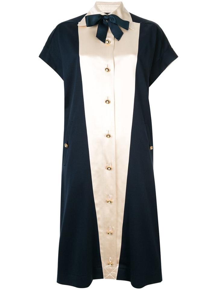 Chanel Vintage Pearl Button Midi Dress - Blue