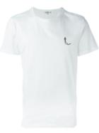 Carven Embroidered Logo T-shirt, Men's, Size: L, White, Cotton