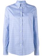 Prada Button Down Checked Shirt - Blue