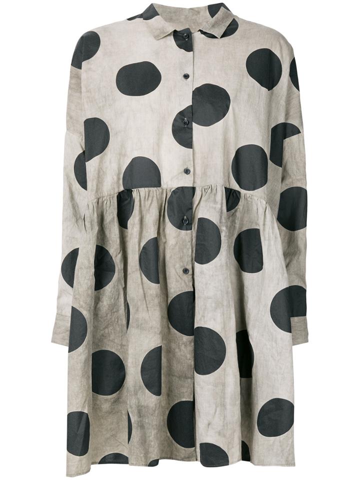 Uma Wang Spotted Shirt Dress - Grey