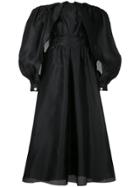 Ingie Paris Open Balloon Sleeve Dress - Black
