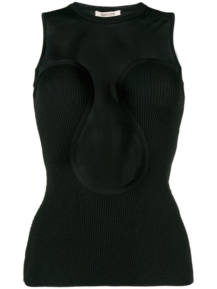 Roberto Cavalli Knitted Tank Top - Black