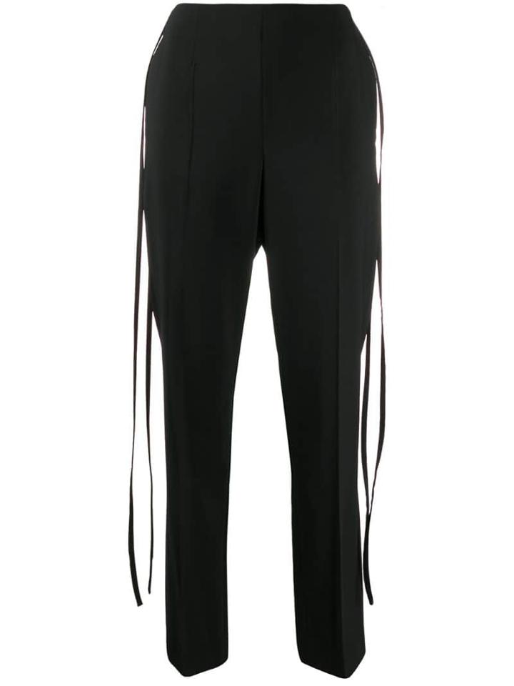 Mm6 Maison Margiela Side Lace Tailored Trousers - Black