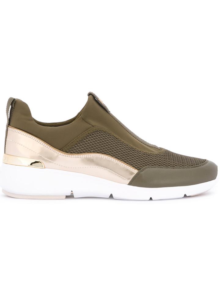 Michael Michael Kors Ace Metallic Detail Sneakers - Green