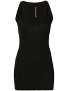 Rick Owens Lilies V-neck Elongated Knitted Tank - Black