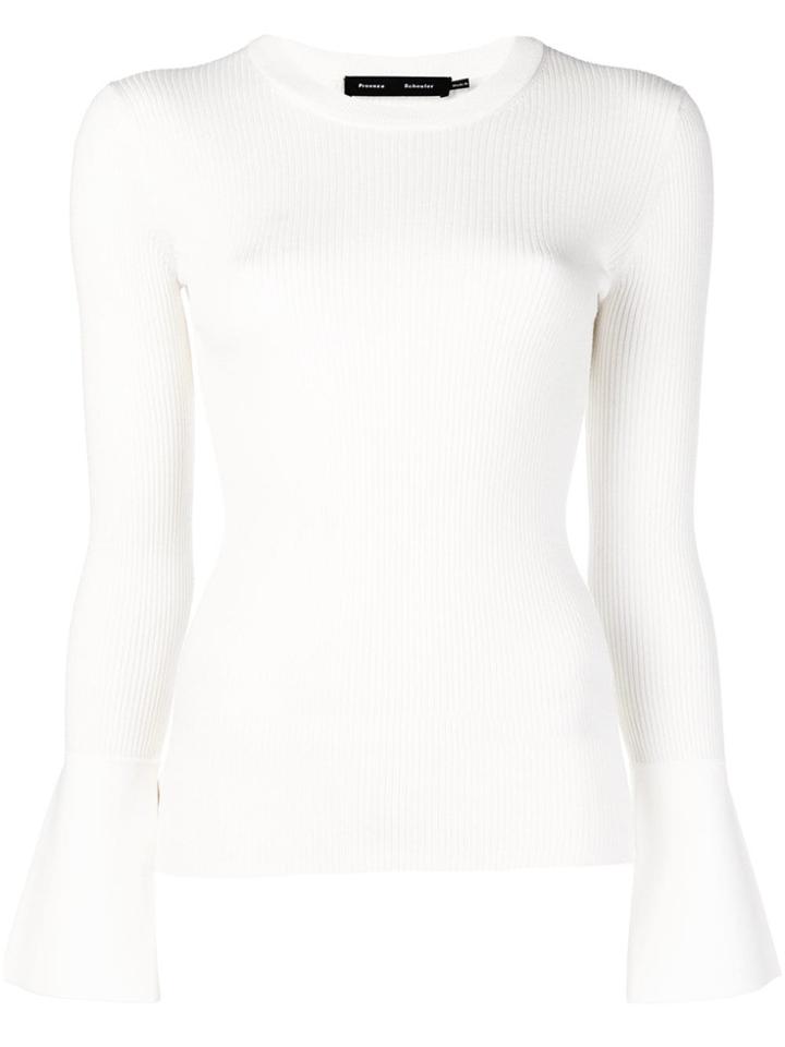 Proenza Schouler Silk Cashmere Crewneck - White