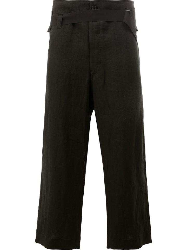 Ann Demeulemeester Drawstring Tailored Trousers - Black