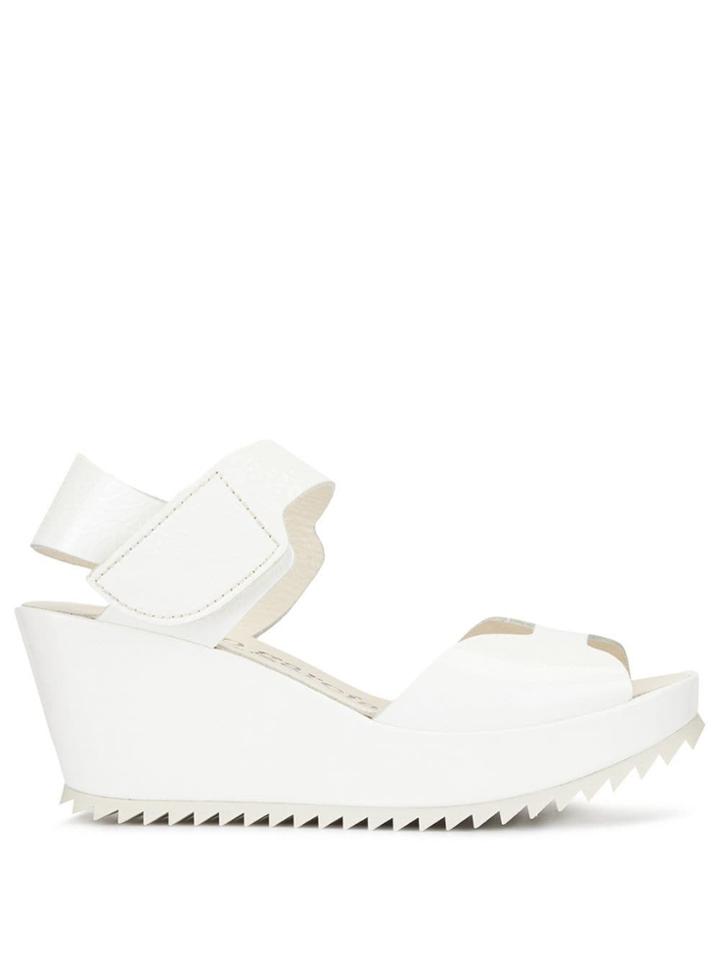 Pedro Garcia Wedge Platform Sandals - White