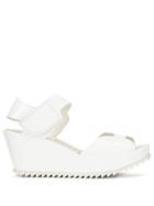Pedro Garcia Wedge Platform Sandals - White