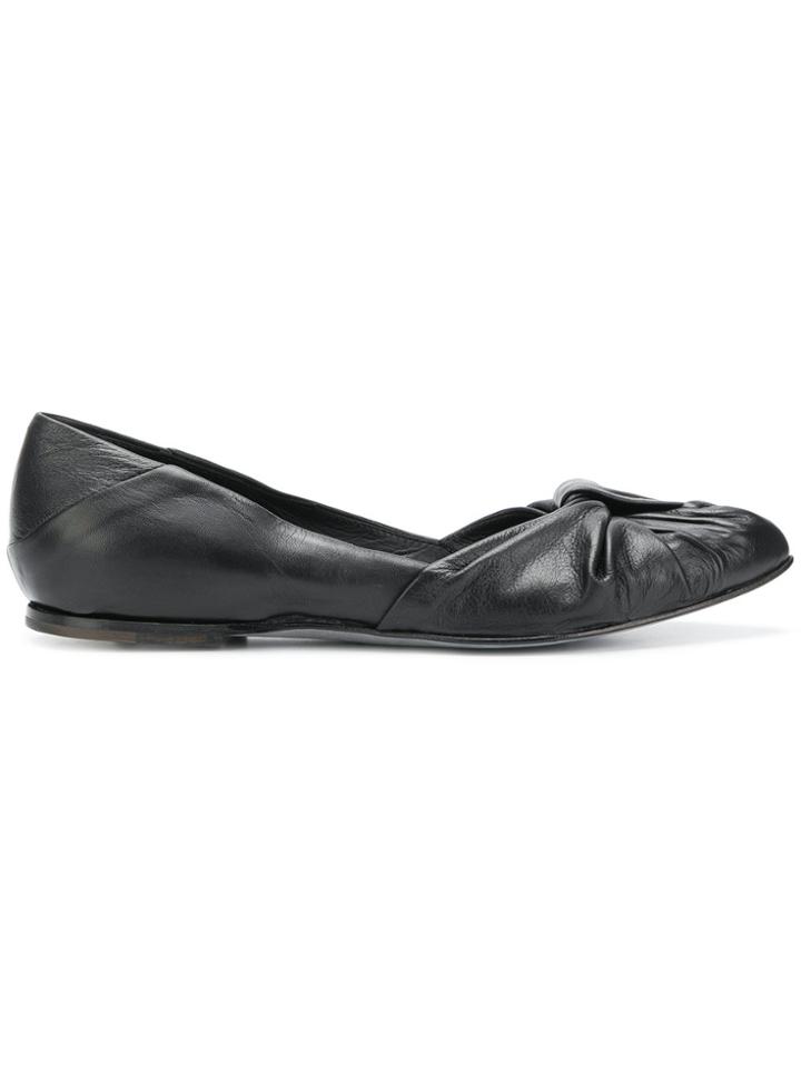 Ink Draped Front Pumps - Black