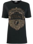 Versace Collection Embellished Logo T-shirt - Black