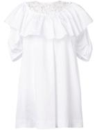 No21 Puff-sleeved Dress - White