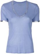 Zadig & Voltaire Glitter Hem T-shirt - Pink & Purple