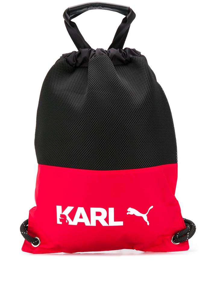 Karl Lagerfeld X Puma Colour-block Backpack - Black