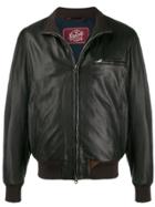 Stewart Zipped Biker Jacket - Brown