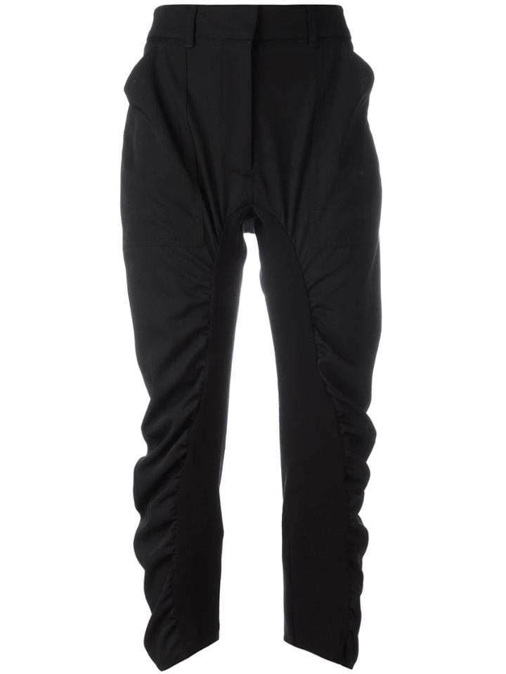 Stella Mccartney Ruched Cropped Trousers - Black