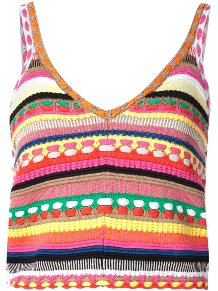 Alice+olivia 'sandrine' Crochet Tank Top, Women's, Size: Large, Cotton