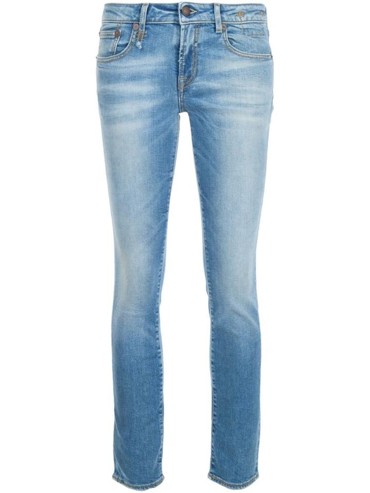 R13 'kate' Skinny Jeans, Women's, Size: 25, Blue, Cotton/spandex/elastane