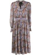 Temperley London Maggie Tiger Print Dress - Purple