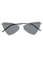 Saint Laurent Eyewear Pointed Sunglasses - Silver