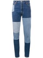 Re/done Patchwork Slim-fit Jeans - Blue