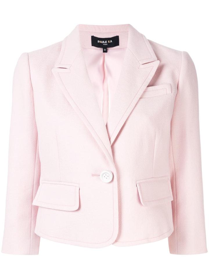 Paule Ka Classic Fitted Blazer - Pink