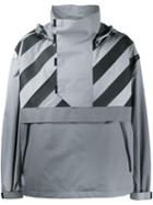 Moncler X Off-white 'donville' Jacket, Men's, Size: 2, Grey, Polyamide/polyester/polyurethane/pvc