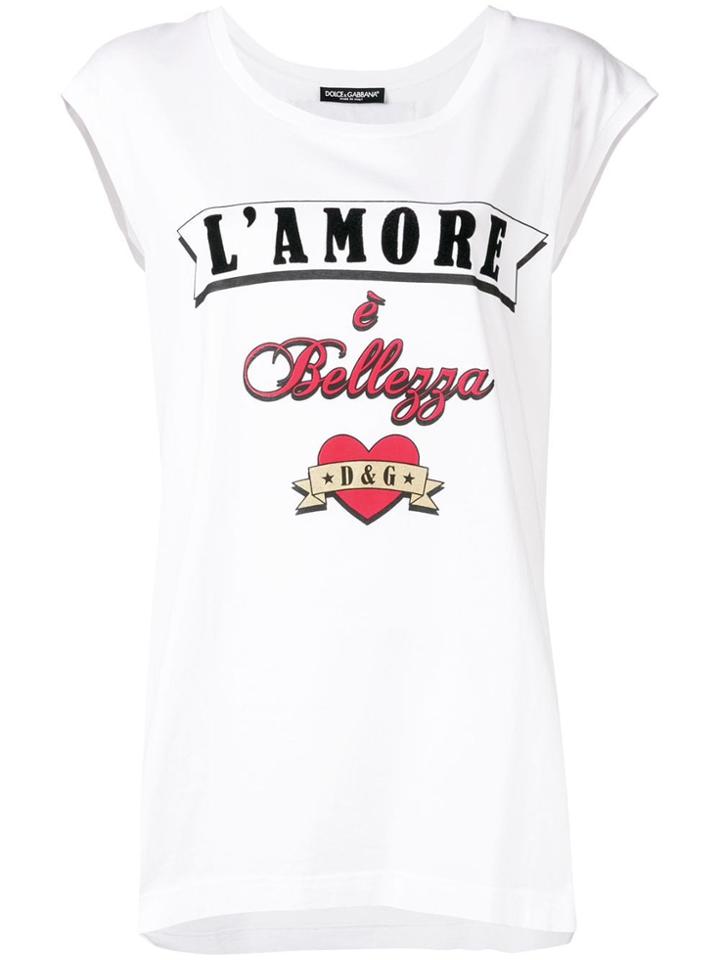 Dolce & Gabbana L'amore È Bellezza Top - White