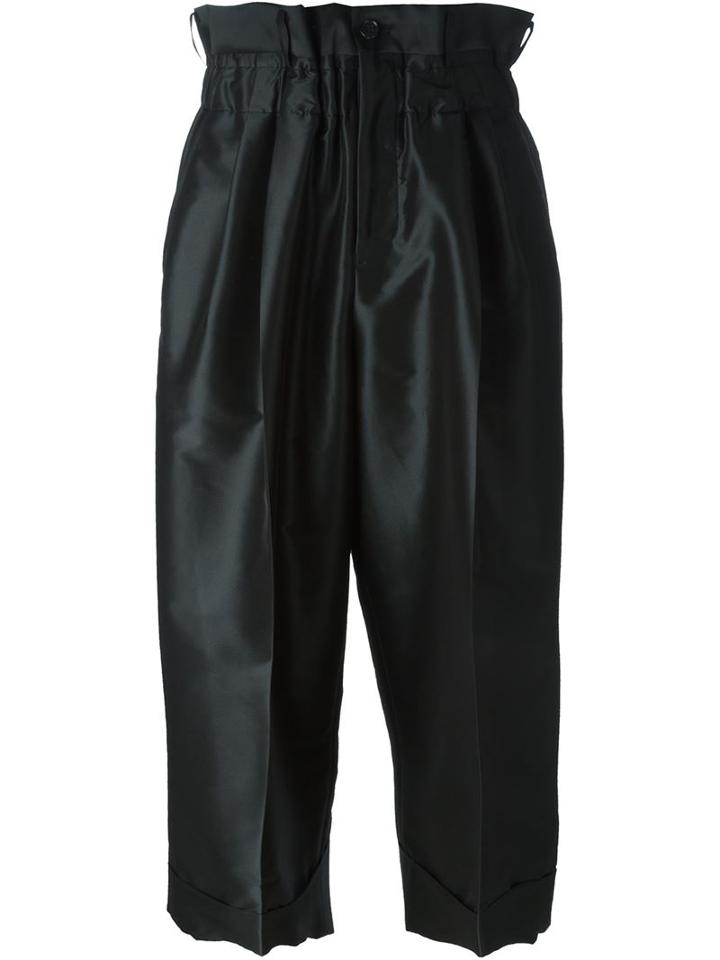 Comme Des Garçons Cropped Pleated Trousers