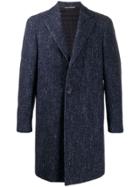 Canali Single-breasted Coat - Blue