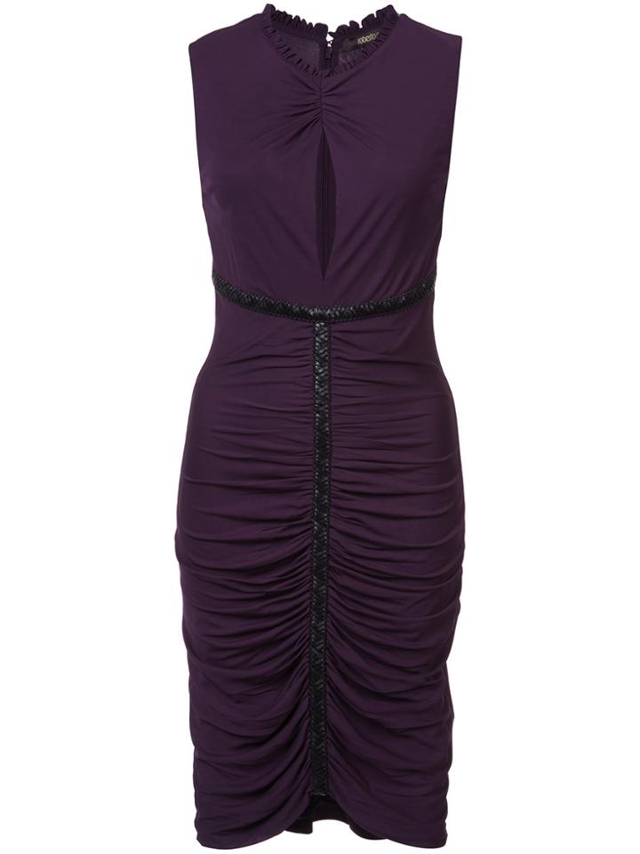 Roberto Cavalli Ruched Detail Dress - Pink & Purple