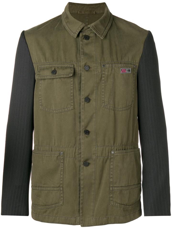 Lanvin Contrast Fitted Jacket - Green