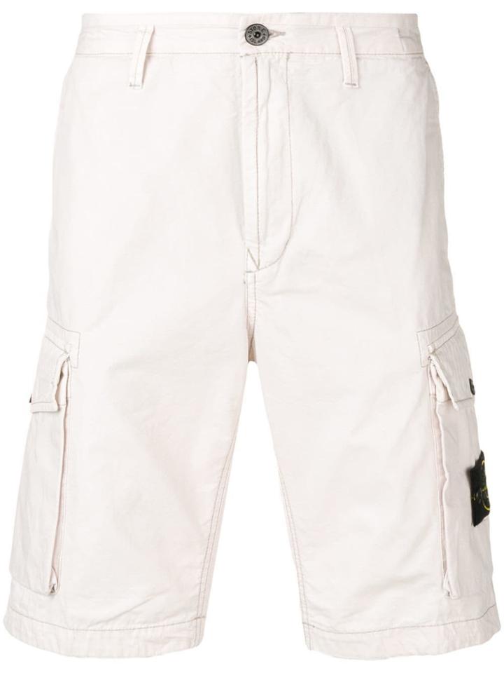 Stone Island Logo Bermuda Shorts - Neutrals