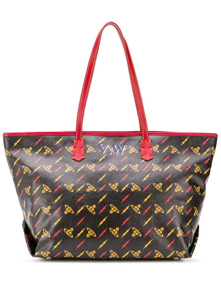 Vivienne Westwood Orb Printed Tote Bag - Black