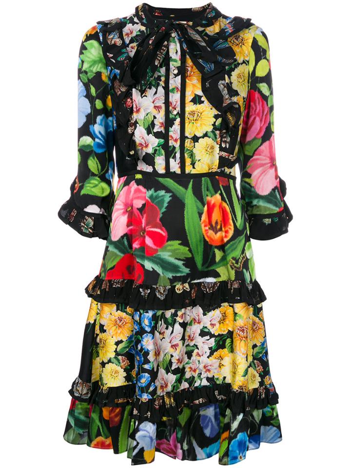 Gucci Floral Print Dress - Black