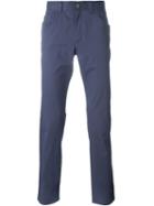 Brioni Slim Fit Trousers, Men's, Size: 38, Blue, Cotton/spandex/elastane