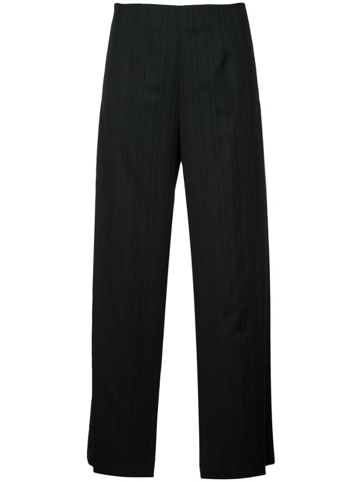 Zambesi Pinstripe Lunge Palazzo Trousers - Black
