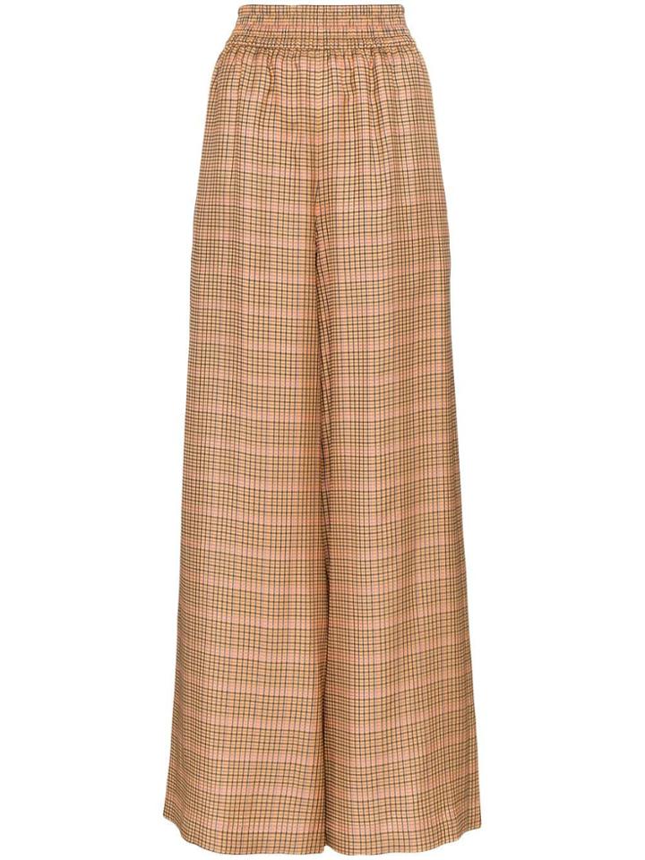 Golden Goose Sophie High-rise Checked Trousers - Brown