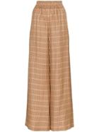 Golden Goose Sophie High-rise Checked Trousers - Brown