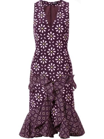 Holly Fulton Floral Print Ruffle Dress