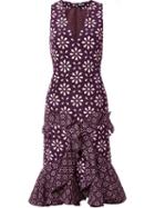 Holly Fulton Floral Print Ruffle Dress