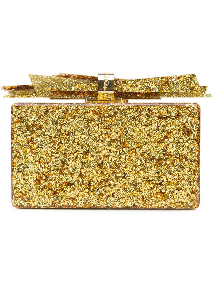 Edie Parker Embellished Clutch Bag - Metallic