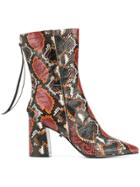 Dorothee Schumacher Snakeskin Print Ankle Boots - Black