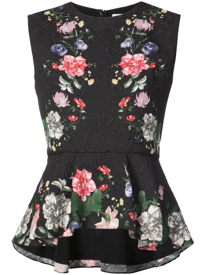 Erdem Queenie Peplum Top - Black