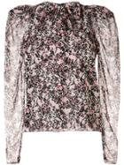 Giambattista Valli Floral Pussy-bow Blouse - Pink