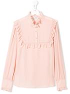 Dondup Kids Frill-trim Fitted Blouse - Pink