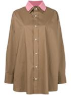 Plan C Havana Layered Shirt - Brown