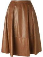Drome Panelled Skirt, Women's, Size: Medium, Brown, Cupro/lamb Skin