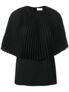 Sara Battaglia - Flared Blouse - Women - Polyester - 42, Women's, Black, Polyester
