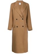 Sandro Paris Double-breasted Fitted Coat - Neutrals